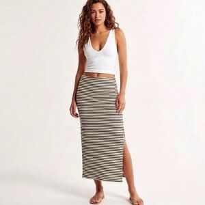 🆕 NWT Ann Taylor Striped Maxi Skirt Sz Medium